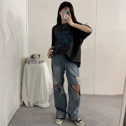 半袖Tシャツ プリンティング半袖Tシャツ CHARCOAL