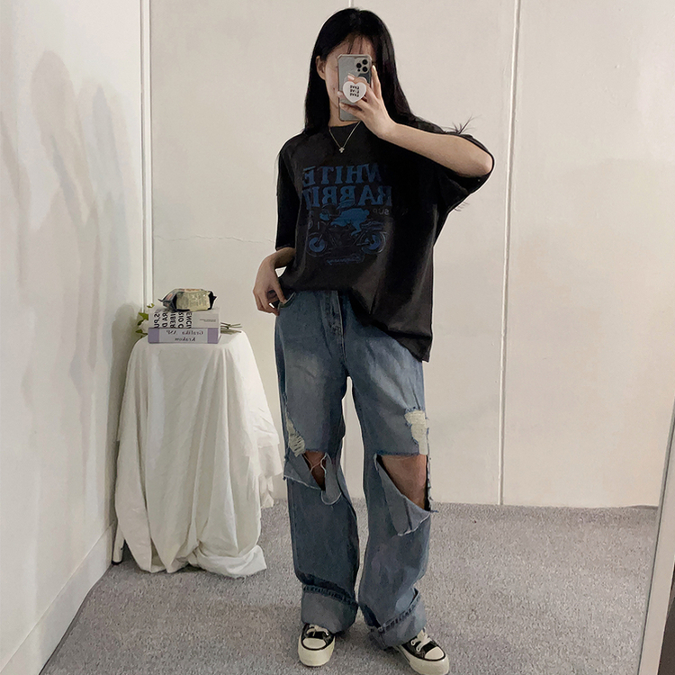 プリンティング半袖Tシャツ CHARCOAL
