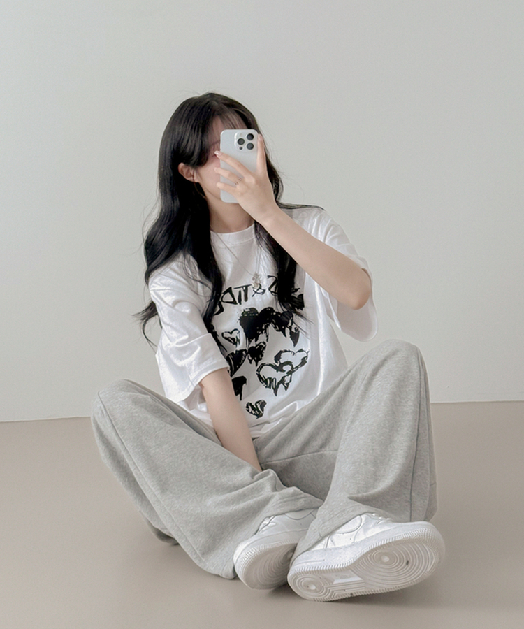 タイト半袖Tシャツ WHITE