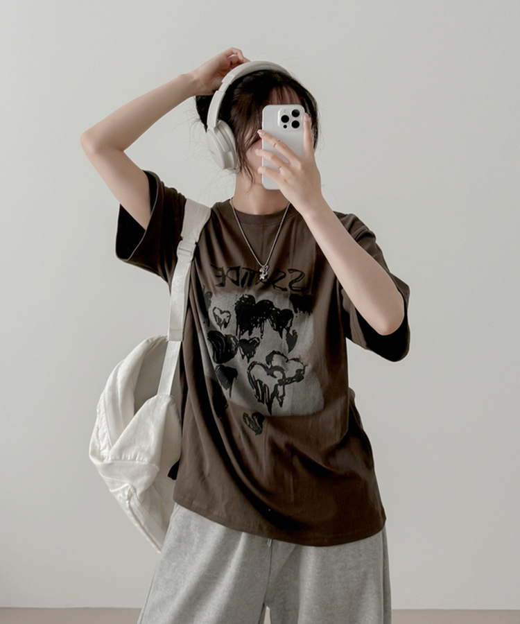 タイト半袖Tシャツ KHAKI