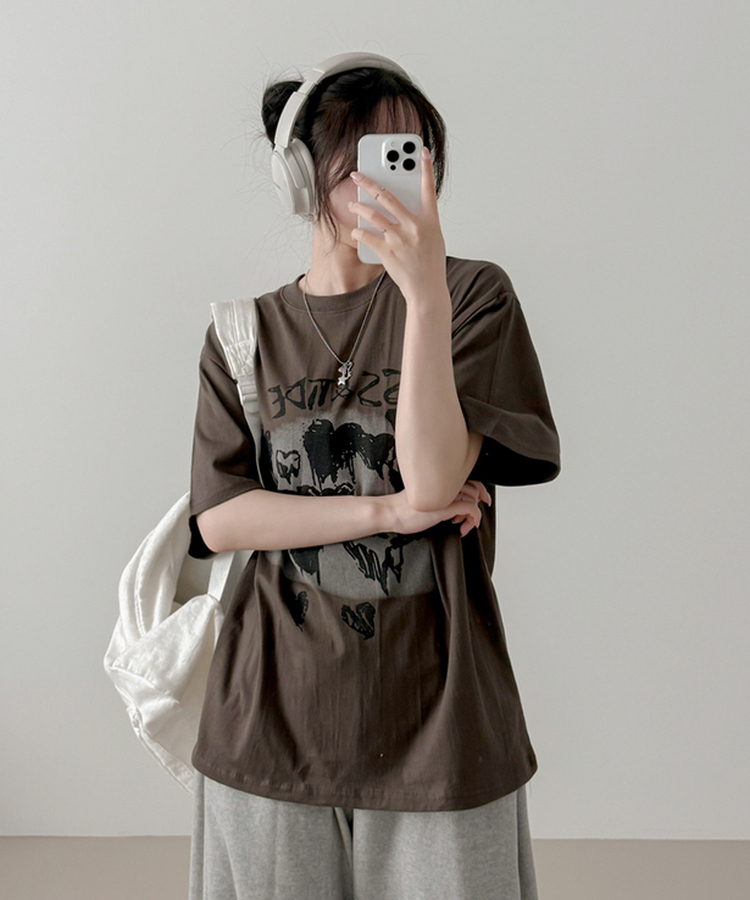 タイト半袖Tシャツ KHAKI