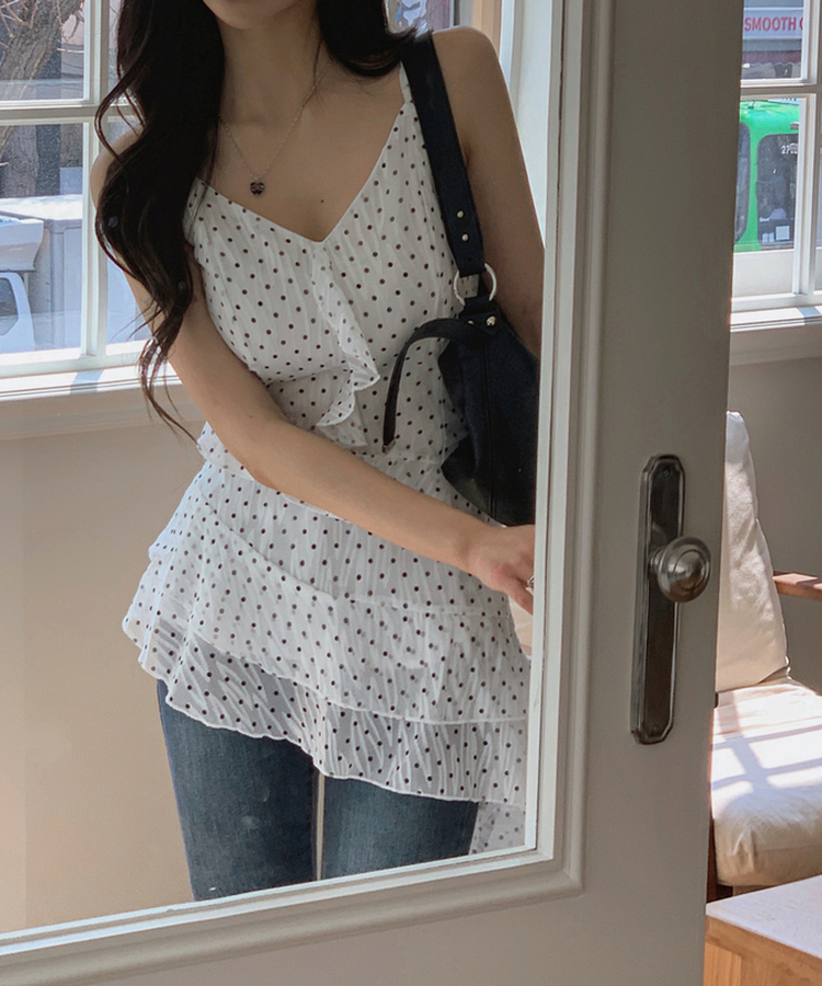 フリルアンバランスワンピース WHITE