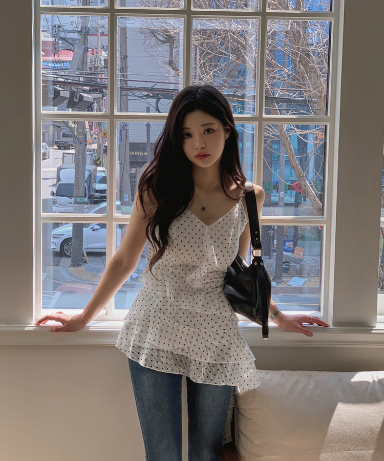 フリルアンバランスワンピース WHITE