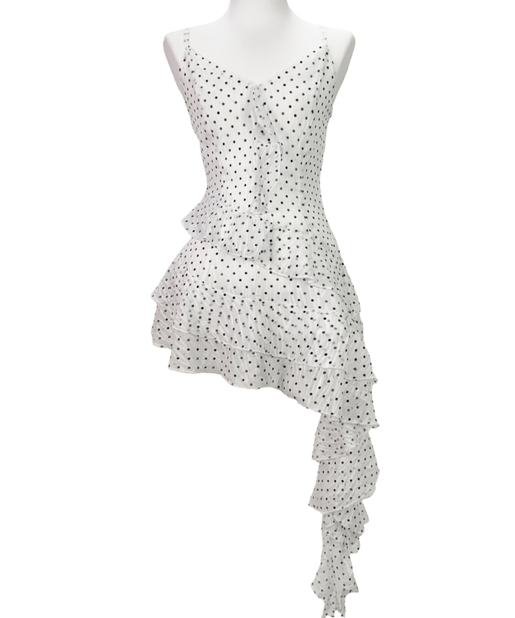 フリルアンバランスワンピース