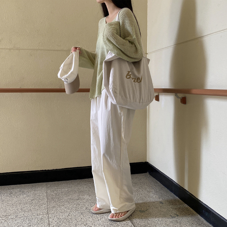 シースルーオーバーロングニット(6color) LIGHT GREEN