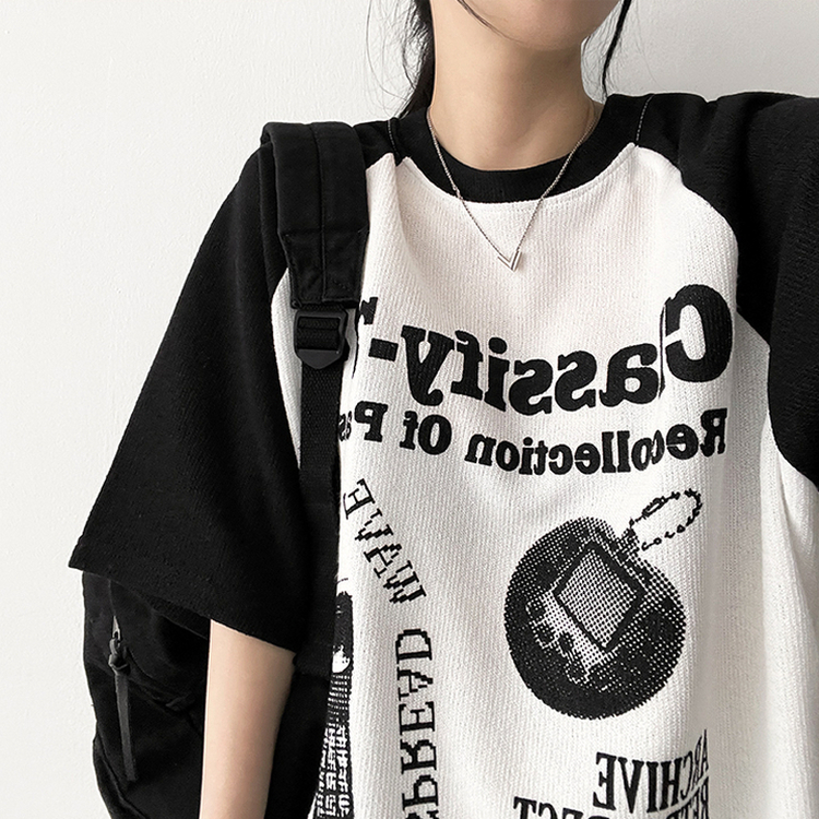 d.i.a.イーグルプリント 半袖Tシャツ 黒/白 サマーニット生地 d.i.a.イーグルプリント 半袖Tシャツ 黒/白 サマーニット生地 d.i.a.
