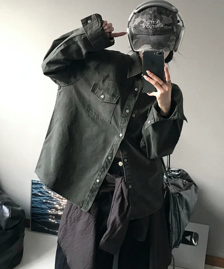 ウォッシングコットンシャツ(5color) KHAKI