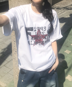 半袖Tシャツ 1993スターラウンド半袖Tシャツ WHITE