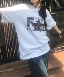 半袖Tシャツ 1993スターラウンド半袖Tシャツ WHITE