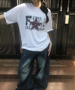 半袖Tシャツ 1993スターラウンド半袖Tシャツ WHITE