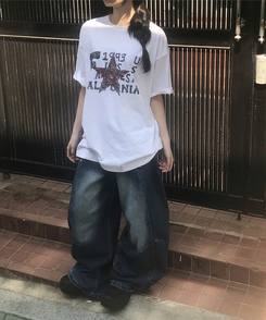 半袖Tシャツ 1993スターラウンド半袖Tシャツ WHITE