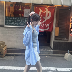 ノースリーブ レイヤードタンクトップ GREY