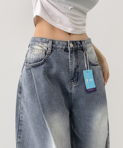 デニム 【丈別】ウォッシングバルーンワイドデニムパンツ(5color) LIGHT BLUE