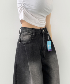 デニム 【丈別】ウォッシングバルーンワイドデニムパンツ(5color) BLACK DENIM