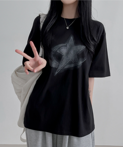 半袖Tシャツ ステラルーズ半袖Tシャツ BLACK