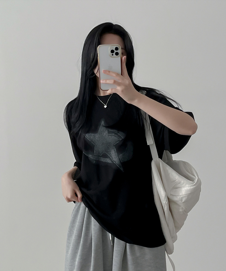 ステラルーズ半袖Tシャツ BLACK