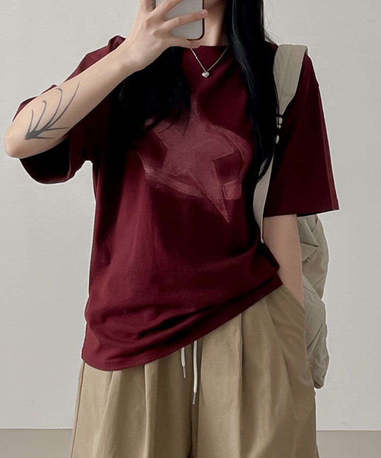 ステラルーズ半袖Tシャツ WINE