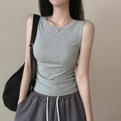 レイヤードスパンスリムキャミソール(8color) MELANGE