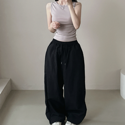 レイヤードスパンスリムキャミソール(8color) GRAY BEIGE