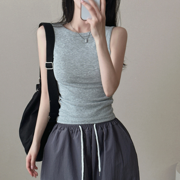 レイヤードスパンスリムキャミソール(8color) MELANGE