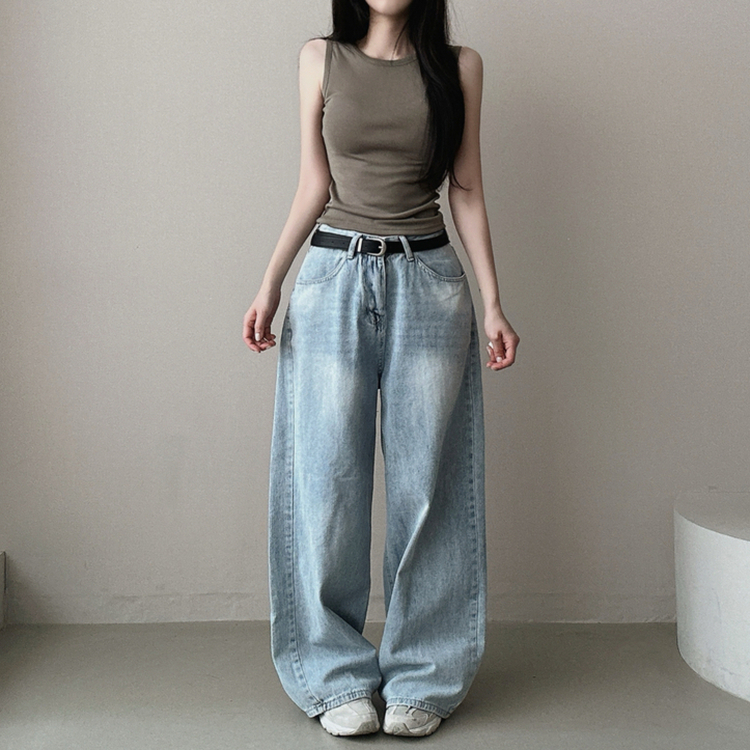 レイヤードスパンスリムキャミソール(8color) KHAKI