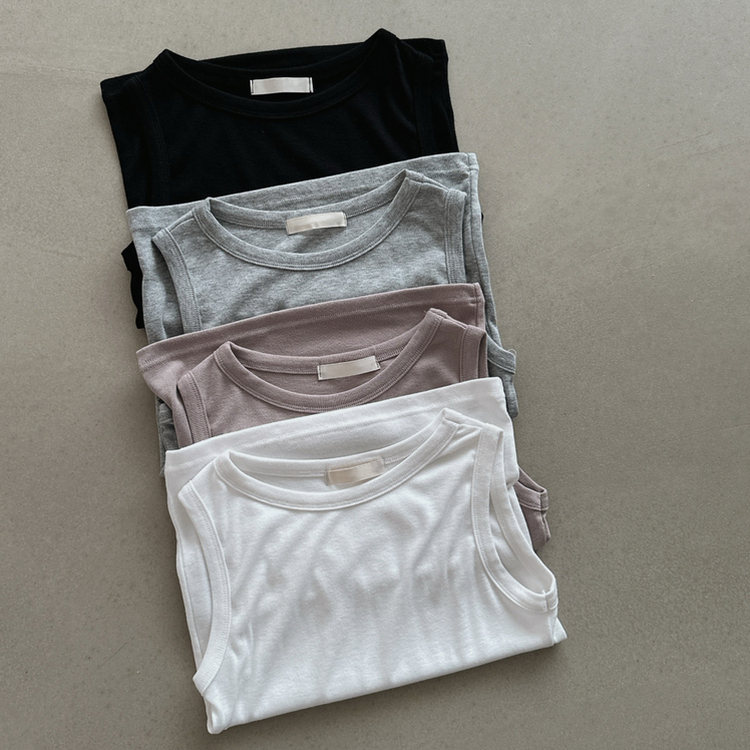 レイヤードスパンスリムキャミソール(8color)