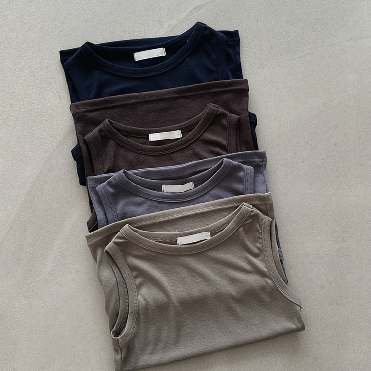 レイヤードスパンスリムキャミソール(8color)