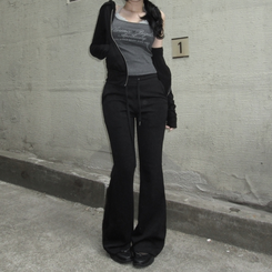 トレーニングパンツ スリムブーツカットトレーニングパンツ(6color) BLACK