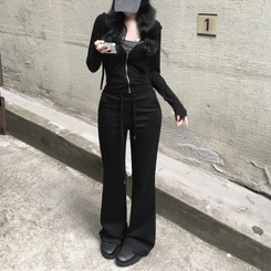 トレーニングパンツ スリムブーツカットトレーニングパンツ(6color) BLACK