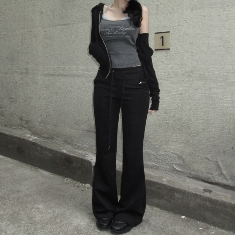 スリムブーツカットトレーニングパンツ(6color) BLACK