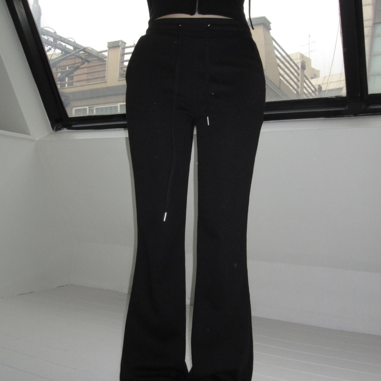 スリムブーツカットトレーニングパンツ(6color) BLACK