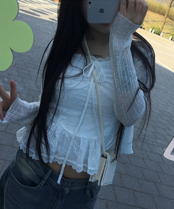 カーディガン スプリングクロップカーディガン IVORY
