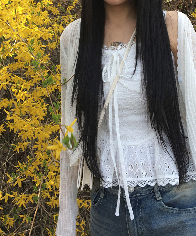 スプリングクロップカーディガン IVORY