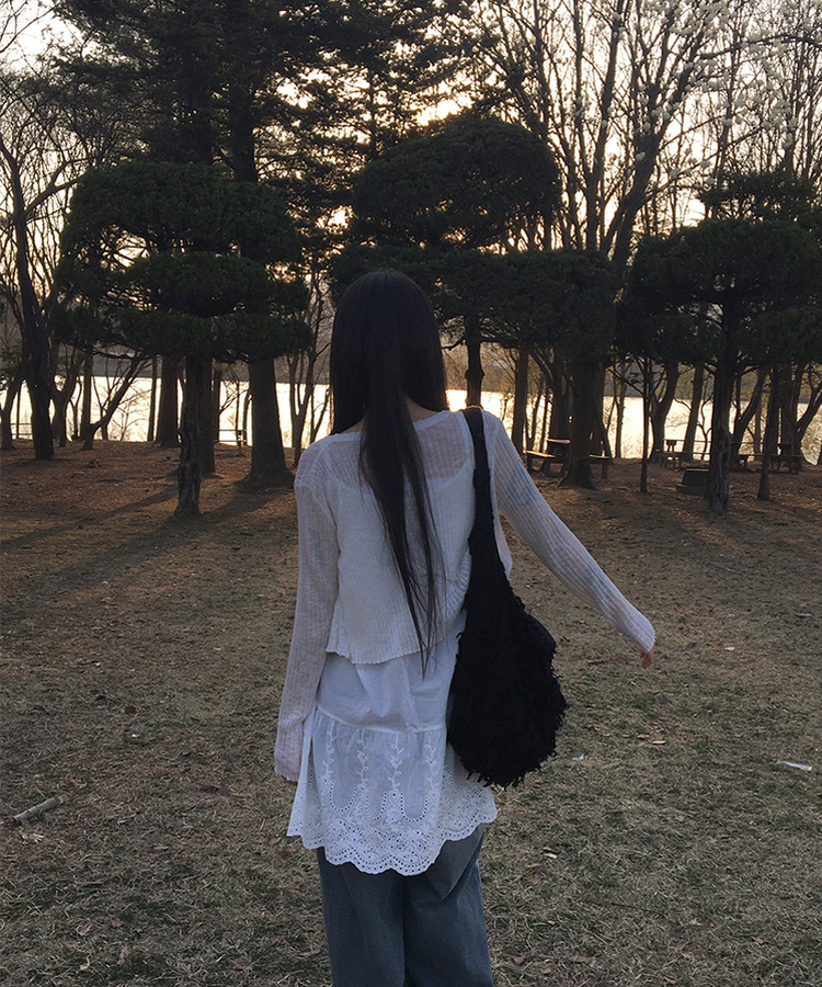 スプリングクロップカーディガン IVORY