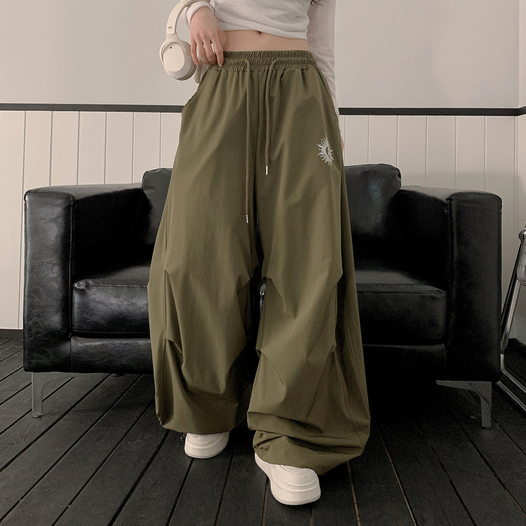 その他パンツ ナイロンワイドパンツ