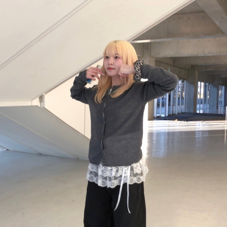 ミニスカート レイヤードリボンレーススカート
