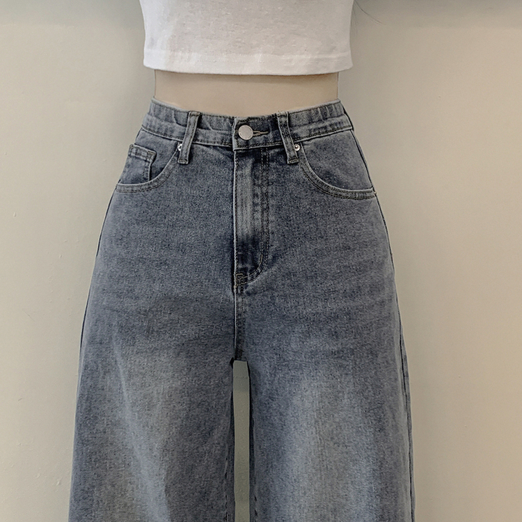 정핏 와이드 빈티지 캣브러쉬 워싱 속밴딩 와이드 데님팬츠 빅사이즈 키큰녀 키작녀 연청