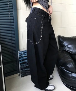 コットンパンツ ンキュービックポイントパンツ BLACK