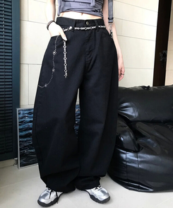 コットンパンツ ンキュービックポイントパンツ BLACK