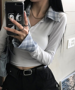 カラークロップTシャツ WHITE