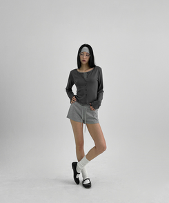 ショートパンツ バンディングショートパンツ GREY