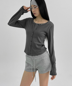 ショートパンツ バンディングショートパンツ GREY