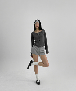 ショートパンツ バンディングショートパンツ GREY