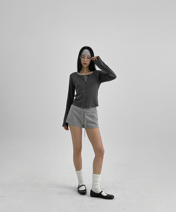バンディングショートパンツ GREY