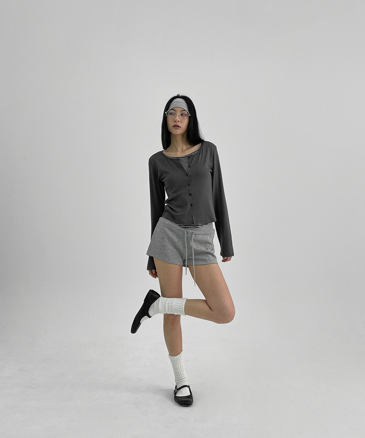 バンディングショートパンツ GREY