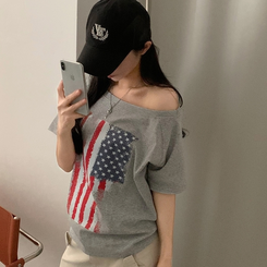 半袖Tシャツ アメリカンワンオフ半袖Tシャツ MERANGE GRAY