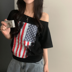 半袖Tシャツ アメリカンワンオフ半袖Tシャツ BLACK