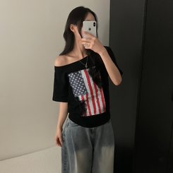 半袖Tシャツ アメリカンワンオフ半袖Tシャツ BLACK
