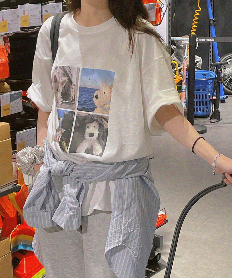ポピー半袖Tシャツ WHITE