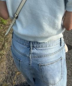 デニム サマーウォッシングワイドデニムパンツ LIGHT DENIM